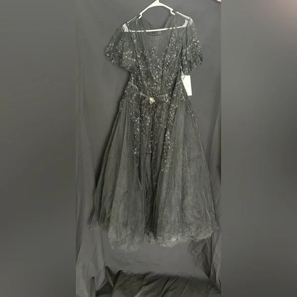 MAC DUGGAL 20362 NWT Embellished Flutter Sleeve Bow Waist A Line Dress - sanvalentin.cl MAC DUGGAL 20362 NWT Embellished Flutter Sleeve Bow Waist A Line Dress - sanvalentin.cl